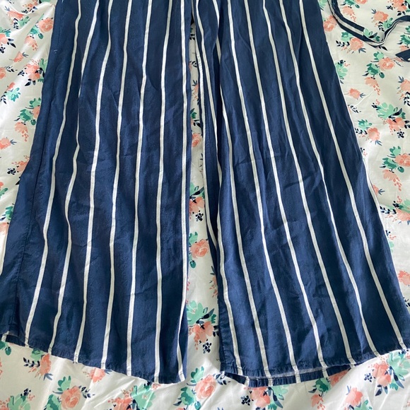 Striped Wide-Leg Romper - Picture 6 of 7